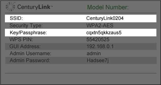 locate ssid and key