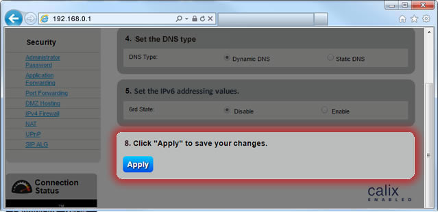 Single Static IP step 10