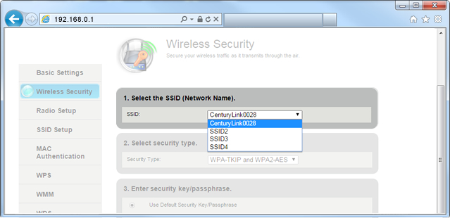 SSID setup - step 12