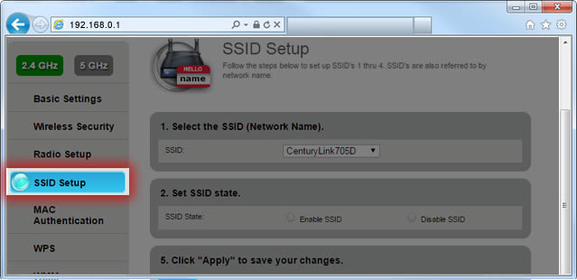 Select SSID - Step 6