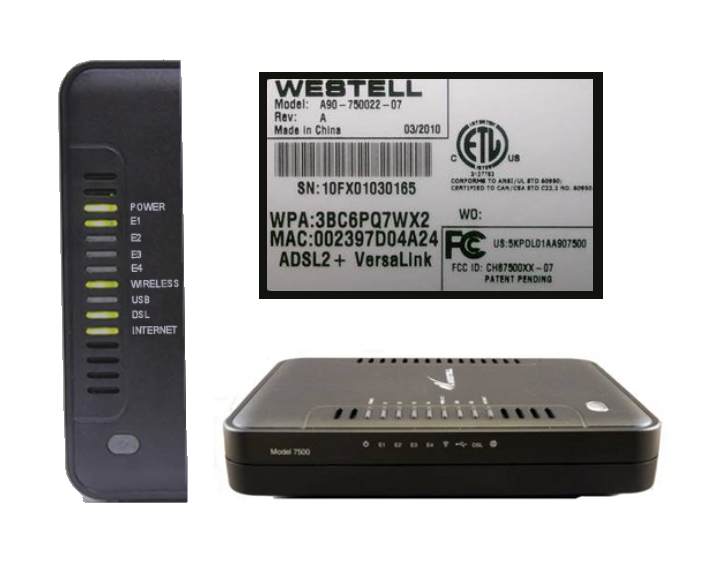 Westell 7500 modem